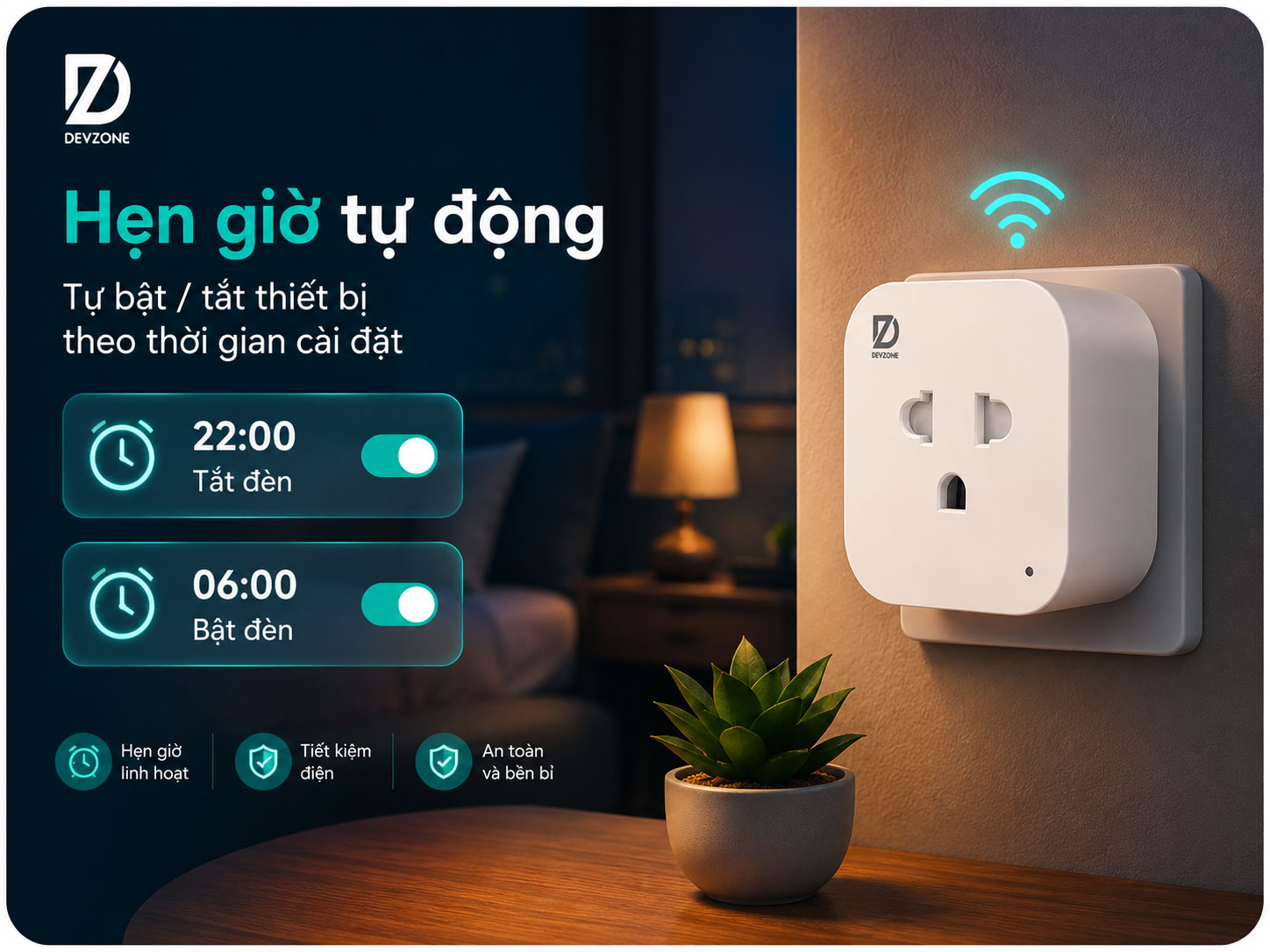 Hẹn giờ bật tắt thiết bị điện tự động với DEVZONE SPD