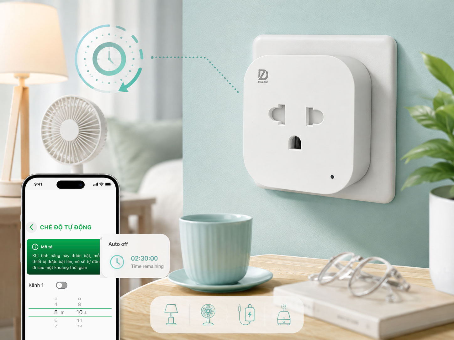 Đếm ngược tự tắt thiết bị điện với DEVZONE SPD
