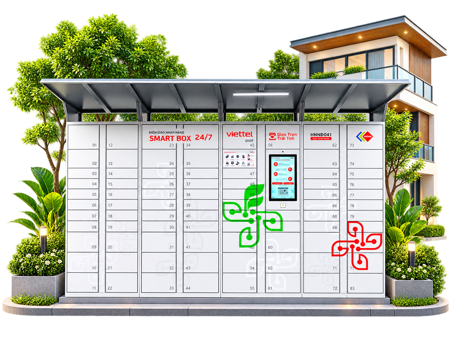 Tủ gửi đồ Face ID quét nhận diện khuôn mặt thông minh SPN
